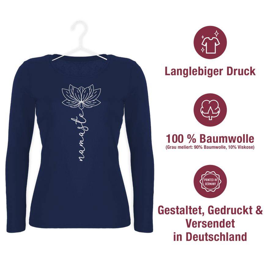 Shirtracer Namaste Lotusblüte weiß: Tshirt Rucksack Shirtracer Preisnachlass