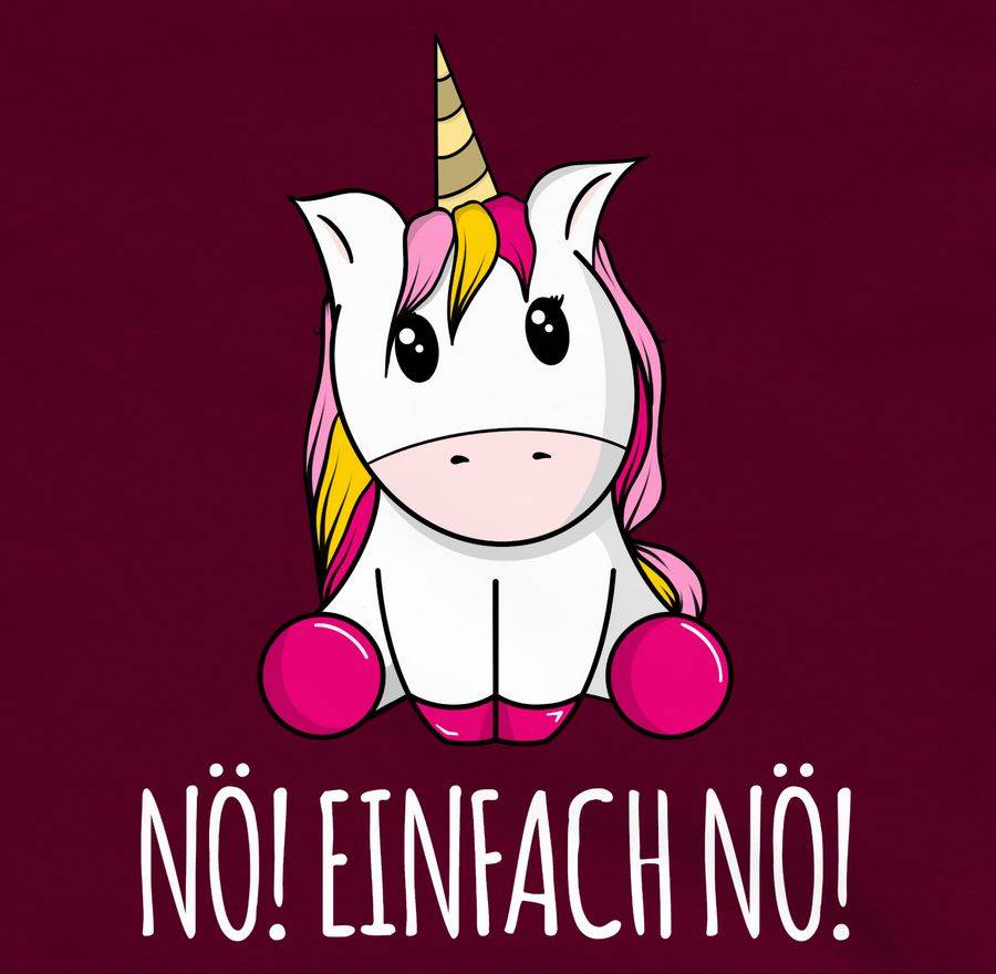 Shirtracer Nö! Einfach Nö! Einhorn weiß Shirts & Mehr Shirtracer Lagerräumung