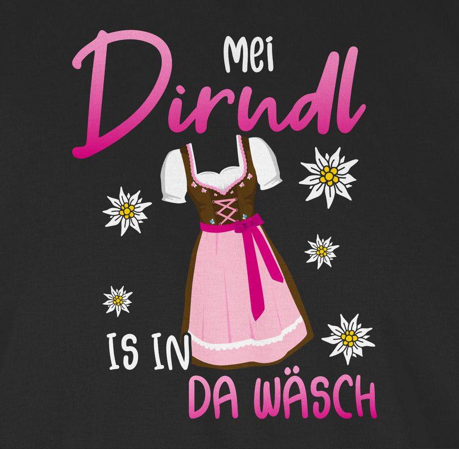 Shirtracer Mei Dirndl is in da Wäsch Edelweiss Weiss Shirts & Mehr Shirtracer Top Angebot
