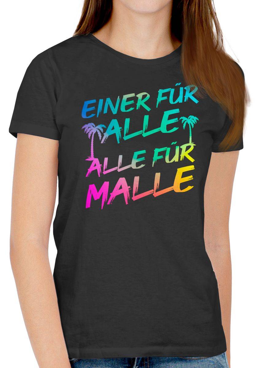Shirtracer Malle für Alle - Einer für alle Alle für Malle: Tshirt Turnbeutel Shirtracer Bestseller