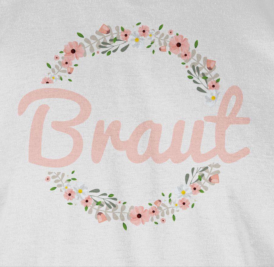 Shirtracer Braut Blumenkranz rosa Shirts & Mehr Shirtracer VIP-Rabatte