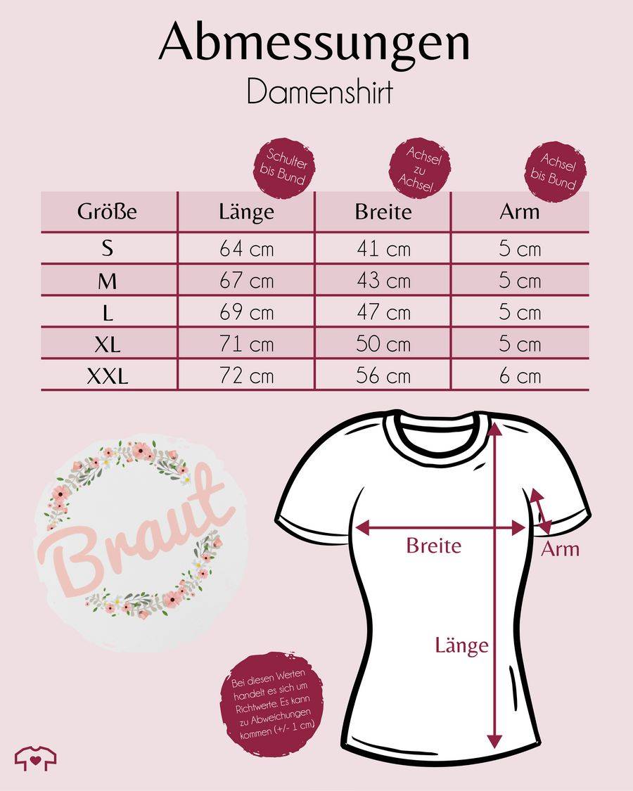 Shirtracer Braut Blumenkranz rosa Shirts & Mehr Shirtracer VIP-Rabatte