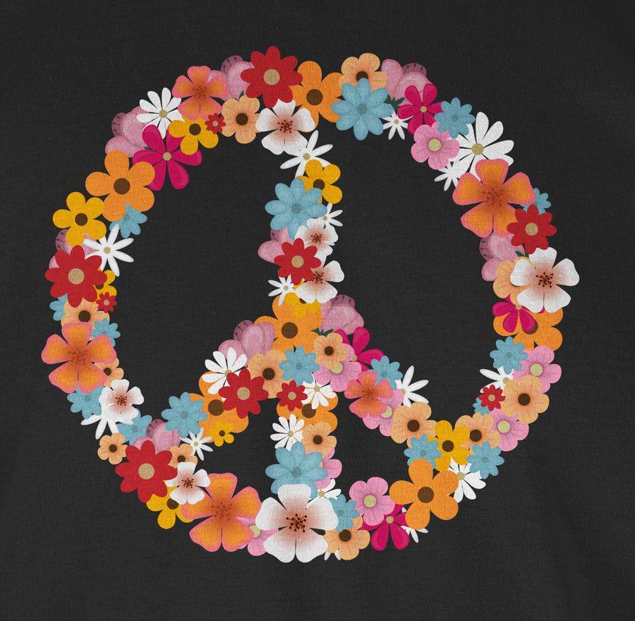 Shirtracer Peace Flower Power: T-Shirt Turnbeutel Shirtracer Tiefpreis