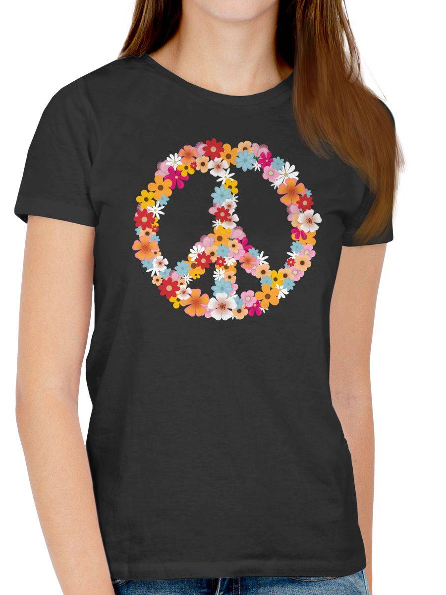 Shirtracer Peace Flower Power: T-Shirt Turnbeutel Shirtracer Tiefpreis