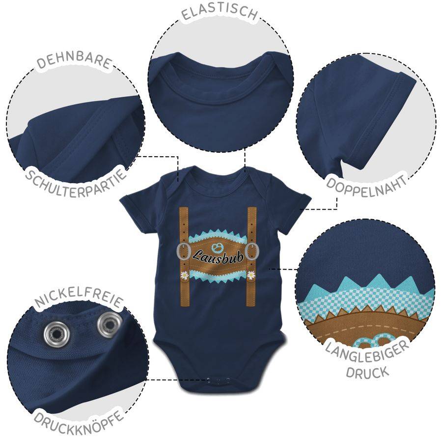 Shirtracer Lausbub Lederhose: T-Shirt Rucksack Shirtracer Kostenloser Versand international