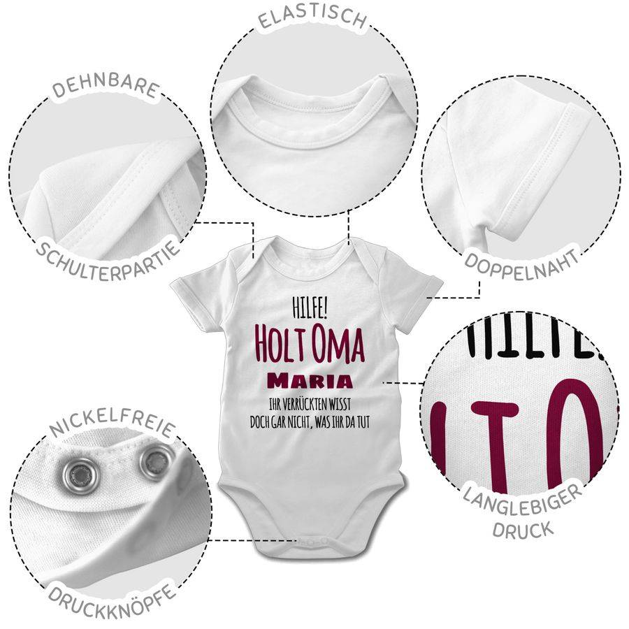 Shirtracer Hilfe Holt Oma - Geschenk zur Geburt Omi: Tshirt Turnbeutel Shirtracer Hotsell