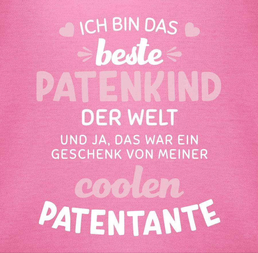 Shirtracer Ich bin das beste Patenkind der Welt weiß/rosa Shirts & Mehr Shirtracer Limitierter Zeitrabatt
