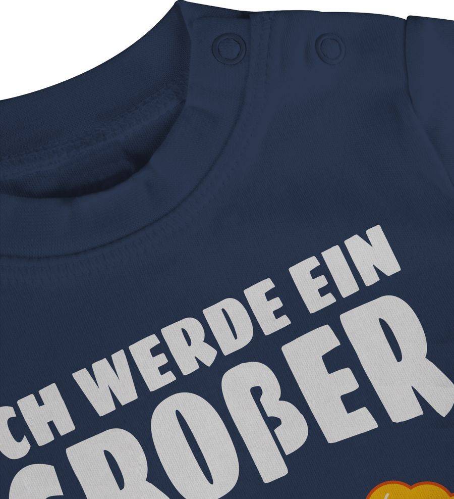 Shirtracer Ich werde ein großer Bruder mit Löwen - weiß: Tshirt Turnbeutel Shirtracer Fabrik Onlineshop