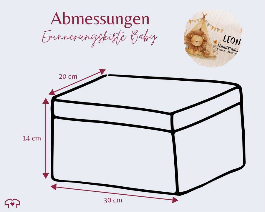 Shirtracer Personalisierte Baby Geschenke Erinnerungskiste Löwe Name Datum Erinnerungsb Shirtracer Exklusivangebot