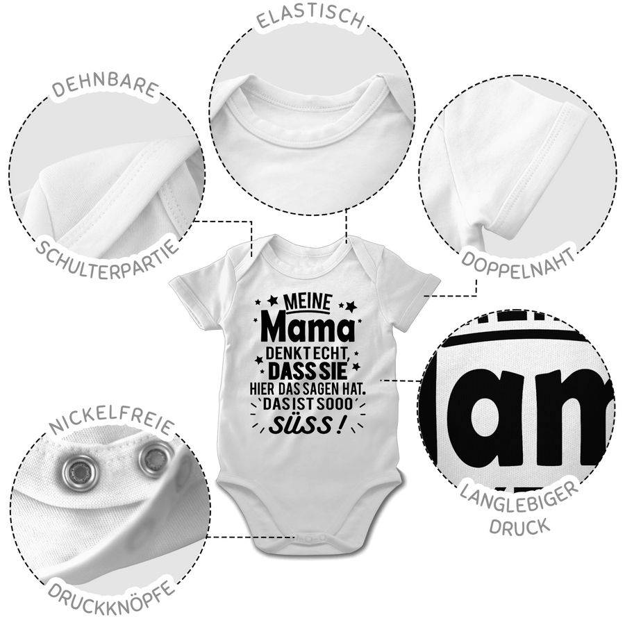 Shirtracer Meine Mama denkt echt, dass sie hier das Sagen hat. Das ist sooo süß! - schwarz: Shirtracer Blitzangebot