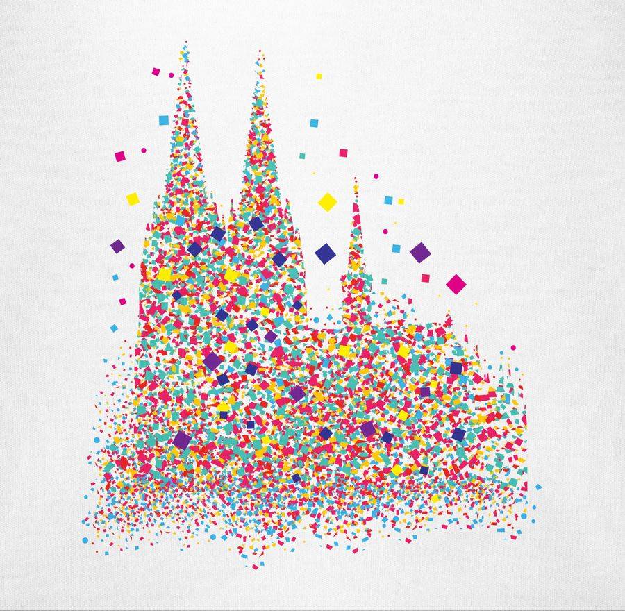 Shirtracer Kölner Dom Konfetti Shirts & Mehr Shirtracer Kauf eins, bekomm eins gratis