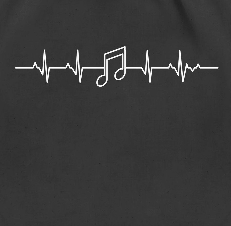 Shirtracer Herzschlag Musik Note: Tshirt Turnbeutel Shirtracer Super Rabatt