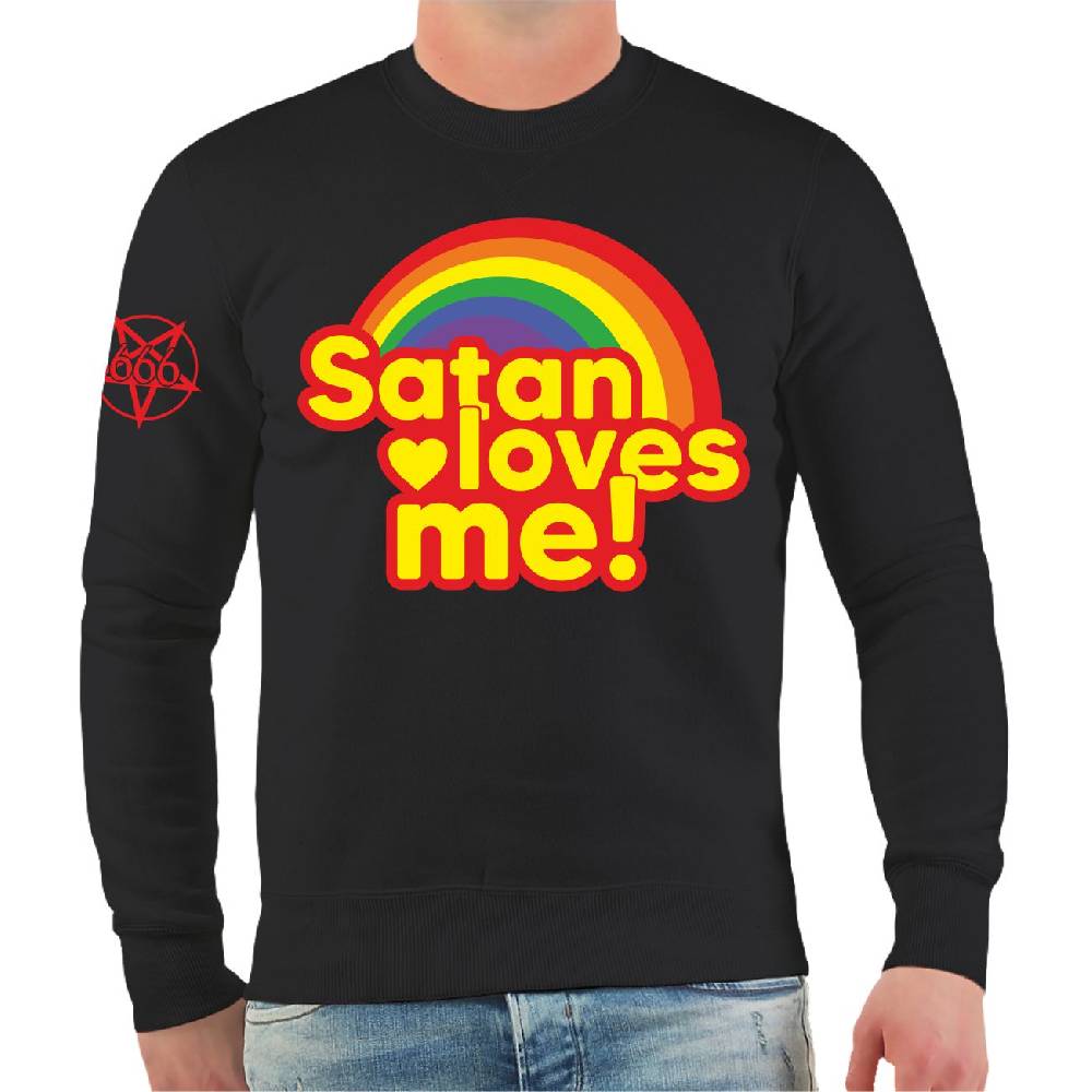Spass Kostet Männer Sweatshirt Satan loves me Neueste Stile