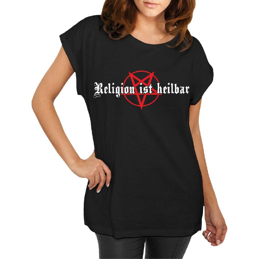 Spass Kostet Longshirt Damen weit geschnitten Religion ist heilbar 50% Rabatt für begrenzte Zeit