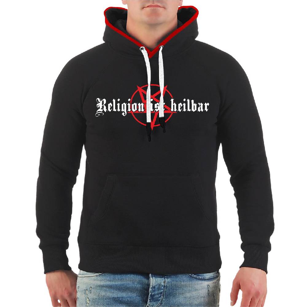 Spass Kostet 3 farbiger Kapuzenpullover Religion ist heilbar Günstiger Verkauf