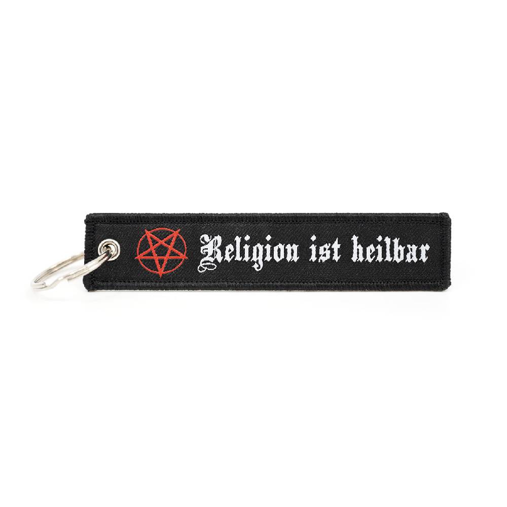 Spass Kostet Gewebter Schlüsselanhänger Religion ist heilbar Blitzangebot