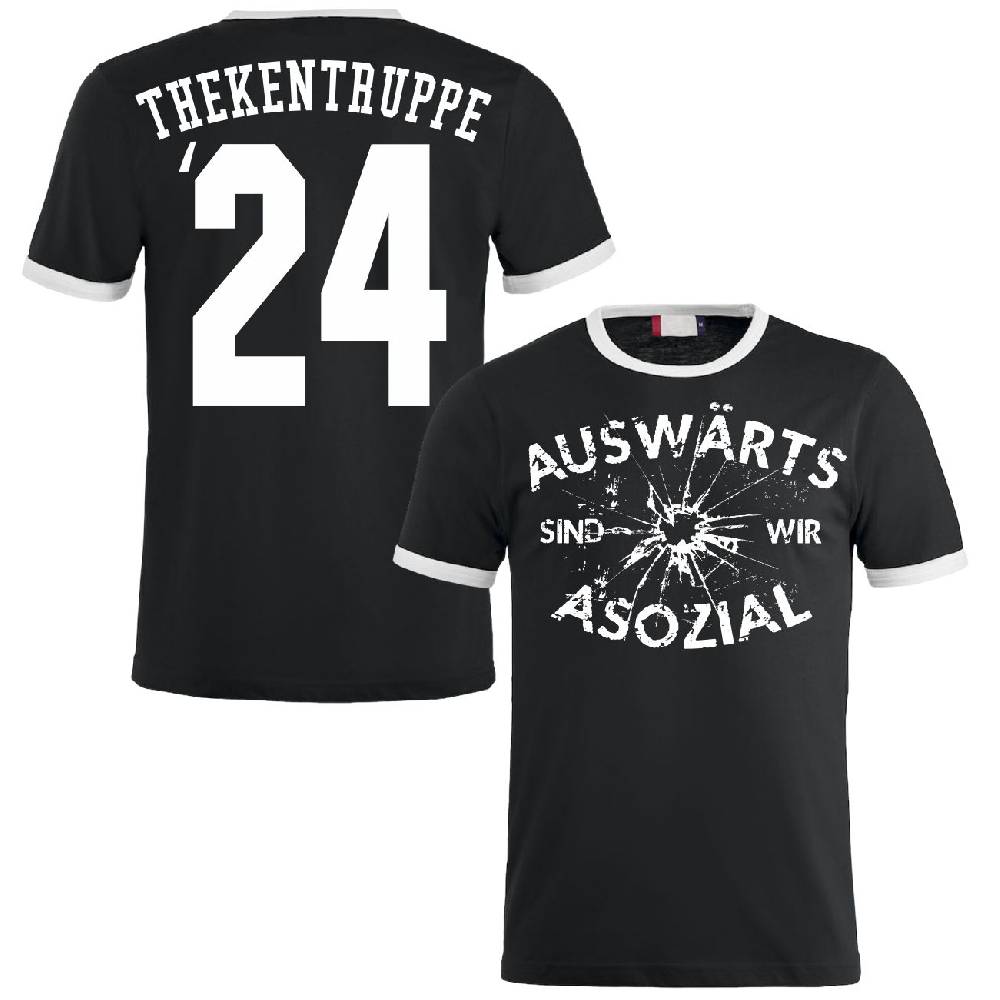 Spass Kostet Männer T-Shirt Auswärts sind wir Asozial Thekentruppe 2024 S bis 8XL Letzter Tag