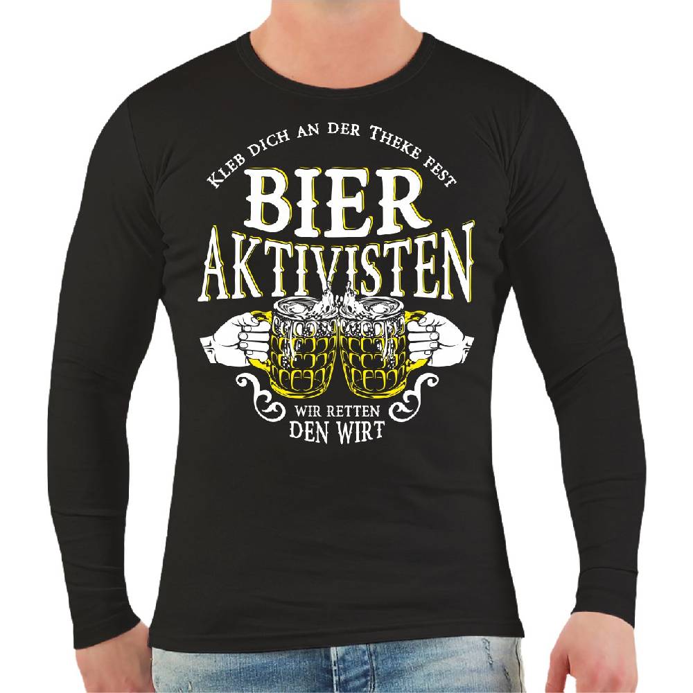 Spass Kostet Männer Longsleeve Bier Aktivisten Kleb dich an der Theke fest Rabatte dieses Monats