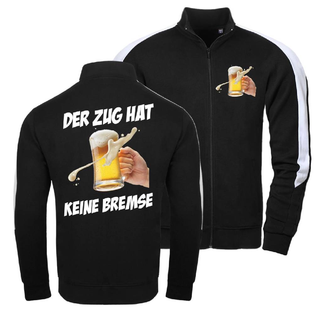 Spass Kostet Männer Trainingsjacke mit Streifen Der Zug hat keine Bremse PARTY FARBEN Zeitlich begrenztes Angebot