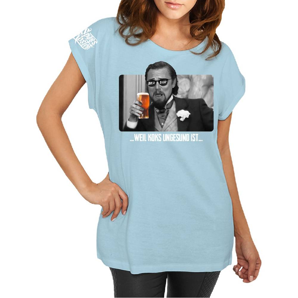 Spass Kostet Longshirt Damen weit geschnitten BIER weil Koks ungesund ist Zeitbegrenzte Promotion