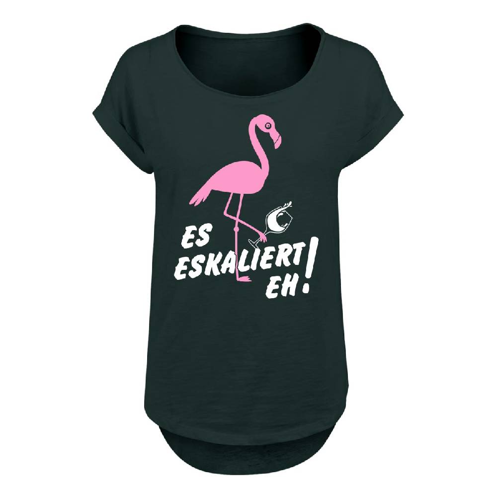 Spass Kostet Frauen Long Slub T-Shirt Flamingo Es Eskaliert eh Verkauf