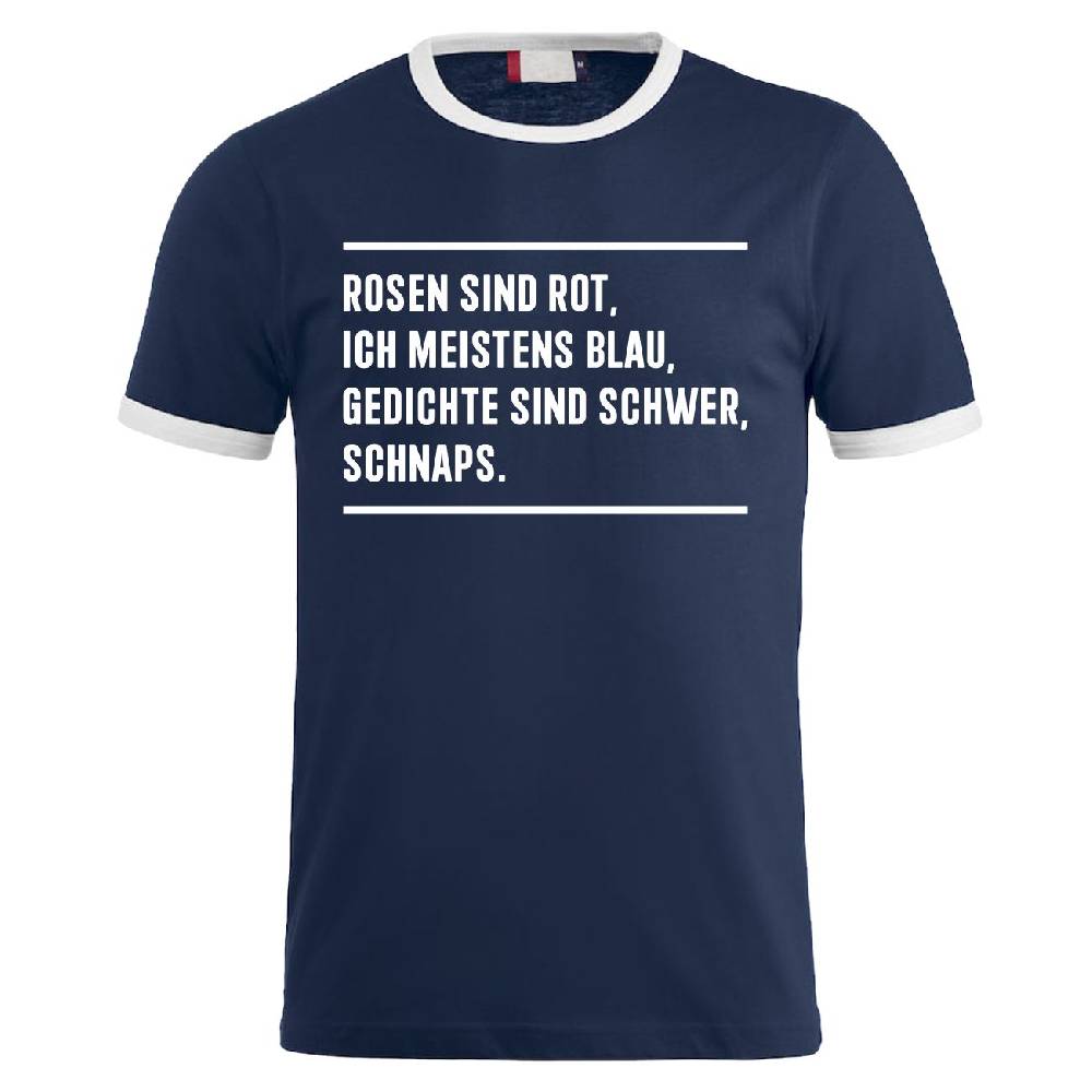 Spass Kostet Männer T-Shirt Rosen sind Rot Ich meistens Blau Gedichte sind schwer SCHNAPS S bis 5XL Sonderangebot der Fabrik