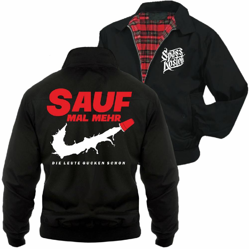 Spass Kostet Männer Harrington Jacke Sauf mal mehr die Leute gucken schon Sonderangebot