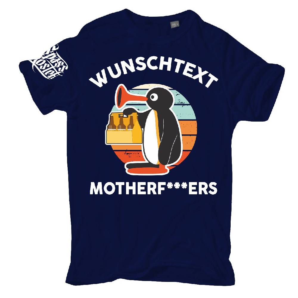 Spass Kostet Männer T-Shirt Saufender Pinguin mit WUNSCHTEXT Exklusive Angebote