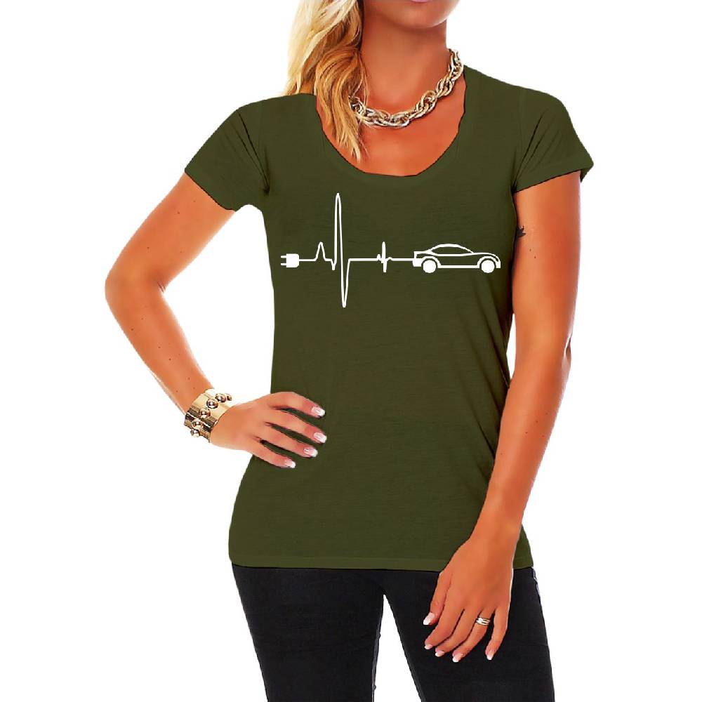 Spass Kostet Frauen T-Shirt Herzschlag E-Auto Angebote