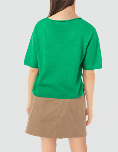Marc O'Polo Kurzarmpullover mit rollierten Halsausschnitt Fabrikverkauf