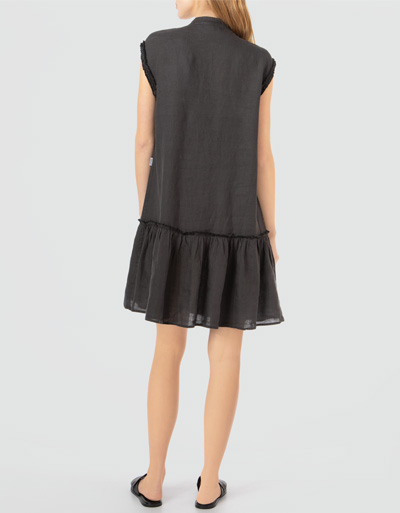 Replay Leinenkleid mit Rüschendetails Fabrikladen