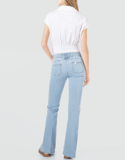 LIU JO Boot-Cut Jeans mit Elastikeinsatz am Bund Begrenzte Freigabe