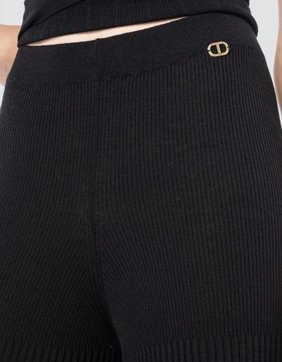 TWIN-SET Strick-Hose in Plissee-Optik 50% Rabatt für begrenzte Zeit
