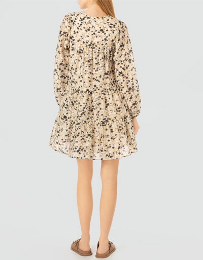 SECOND FEMALE Kleid mit gestuftem Rock Limitierter Zeitrabatt