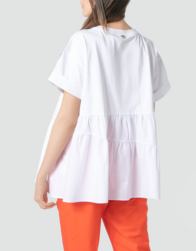 TWIN-SET Blusenshirt im Material Mix Verkauf