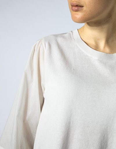 TWIN-SET Bluse mit Strickeinsatz Sonderangebot