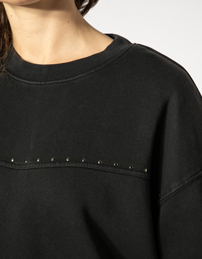 Replay Sweatshirt mit Nietendetails Bis zu 55% Rabatt