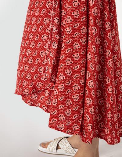 Freebird Wickelkleid mit Allover Print und Glitzergarn Speichern exportieren