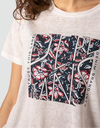 Pepe Jeans T-Shirt mit Logoprint Saisonschlussverkauf