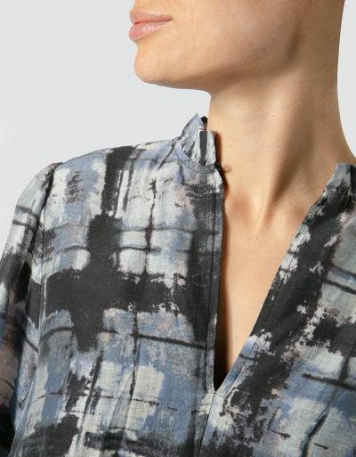 SECOND FEMALE Kleid mit Alloverprint Lagerräumung