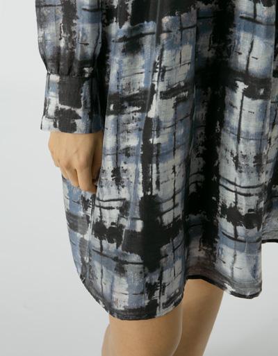 SECOND FEMALE Kleid mit Alloverprint Lagerräumung