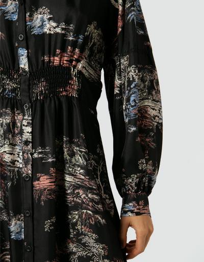 SECOND FEMALE Kleid aus reiner Seide Exklusive Angebote
