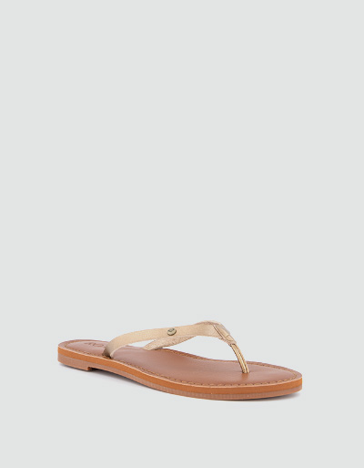 ROXY Zehensandalen in Metallic-Optik Super Sparpreis