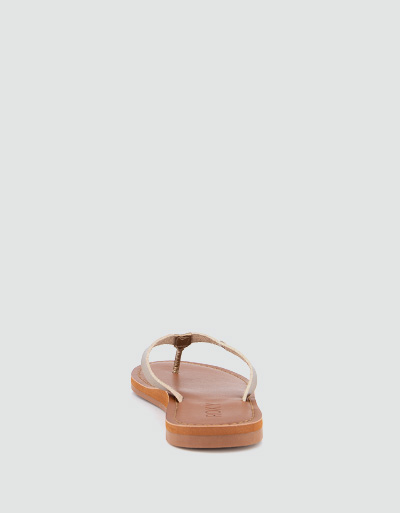 ROXY Zehensandalen in Metallic-Optik Super Sparpreis