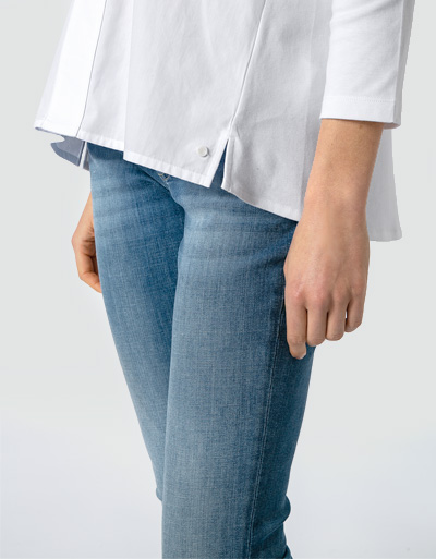 Marc O'Polo Bluse mit Jersey-Einsätzen Blitzverkäufe