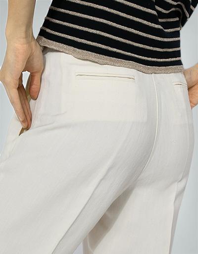 TWIN-SET 7/8 Leinenhose in italienischer Größe Heißer Verkauf