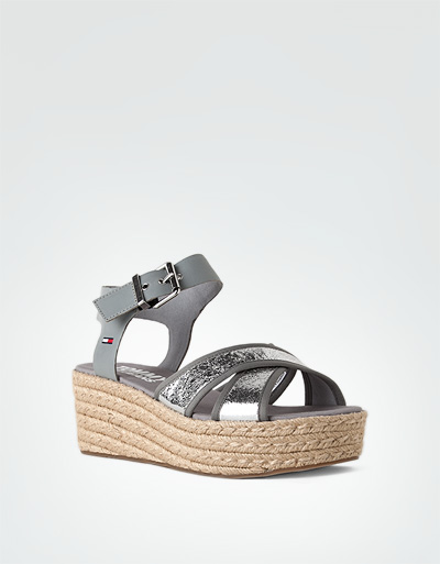 TOMMY JEANS Wedges mit Bastsohle Im Verkauf