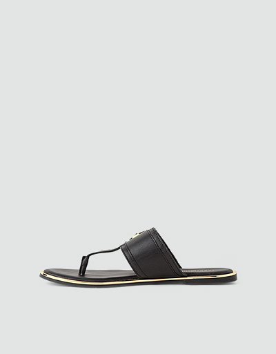 Tommy Hilfiger Zehensandalen mit Gold-Details Günstiger Verkauf