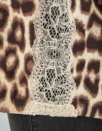 TWIN-SET Pullover mit Spitzeneinsatz Großer Ausverkauf