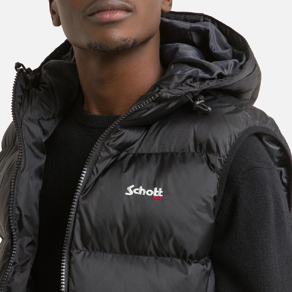 laredoute Ärmelloses Stepp-Gilet Idaho 2V mit Kapuze schwarz SCHOTT Cyber Monday